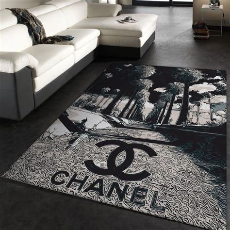 chanel logo carpet